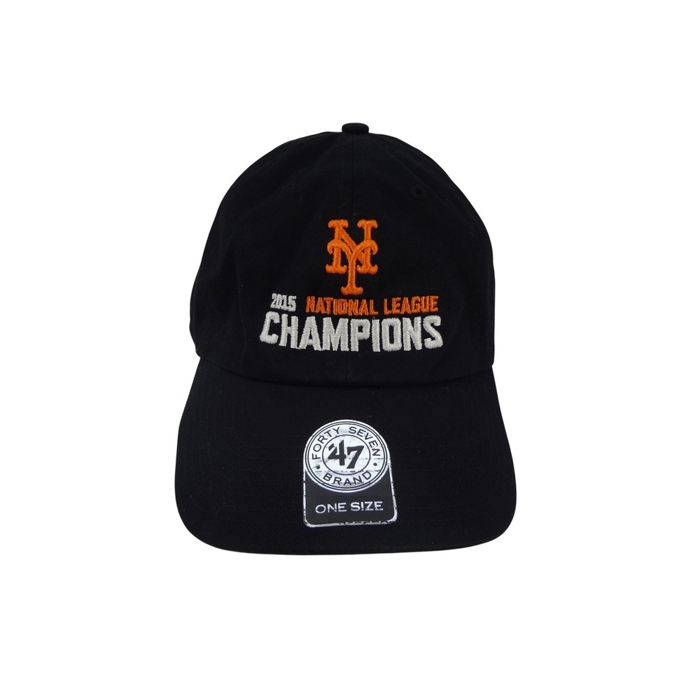 New York Mets 2015 National League Champions Hat Mens Black Adjustable 47‎ Brand